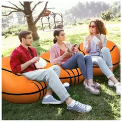 GENERICO - Sofá Inflable Cómodo para Cuarto Jardín - Pelota de Básquet Naranja