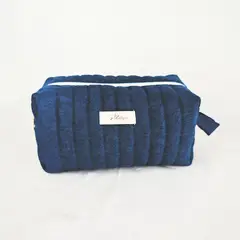 GENERICO - Neceser Porta Cosmético Denim 21 x 12 x 12 cm - Rosa y estrellas