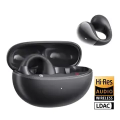 QCY - Audífonos Crossky Open Ear C30S Hi-Res Audio con LDAC Bluetooth 6.0 Negro