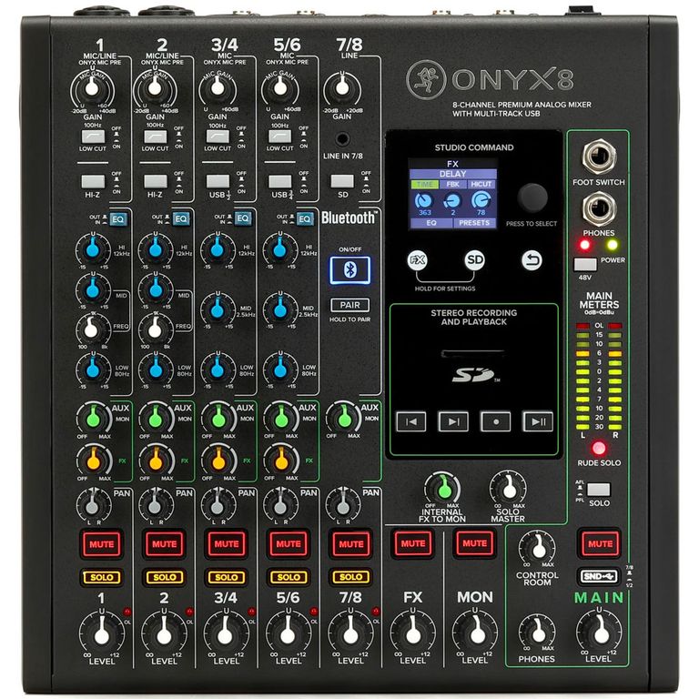 Mezcladora Analogica Onyx8 Multi-Track USB