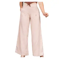 GENERICO - Pantalón Lino Pinzas Faby Mujer