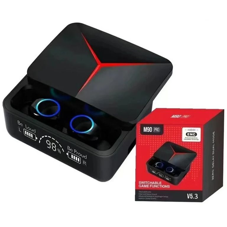 Audífonos Inalámbricos Premiun M90 PRO Color Negro