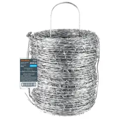 TRUPER - Alambre de seguridad Rollo de alambre de púas de 200 metros,