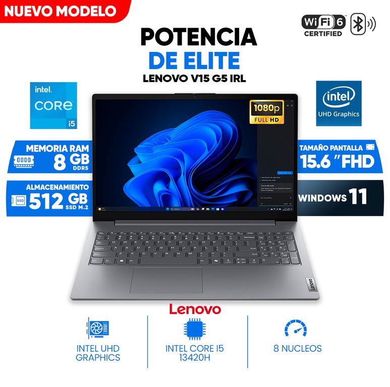 Notebook V15 G5 IRL, Intel Core 5 13420H, 8GB DDR5, 512GB SSD, 15.6 FHD TN