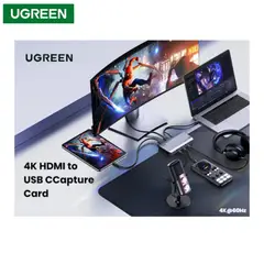 UGREEN - CAPTURADOR DE VIDEO HDMI 4K 60HZ USB 3.0 VRR Y HDR