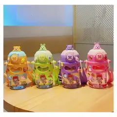 GENERICO - Tomatodo Portátil Estilo Kawai De 680ml Con Stickers Surtido