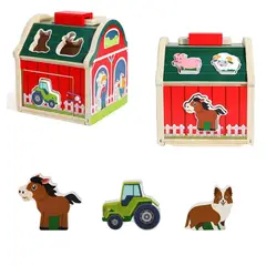 GENERICO - Juguete Didáctico de Madera Granja Apilable