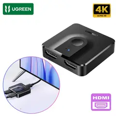 UGREEN - Adaptador Switch Conmutador HDMI bidireccional 2 Puertos Resolución 4K @ 60Hz