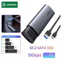 UGREEN - Case Carcasa Adaptador M.2 Sata Ngff SSD Aluminio Usb 3.1