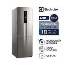 ELECTROLUX - REFRIGERADORA BOTTOM FREEZER NO FROST 400L GRIS IB45S