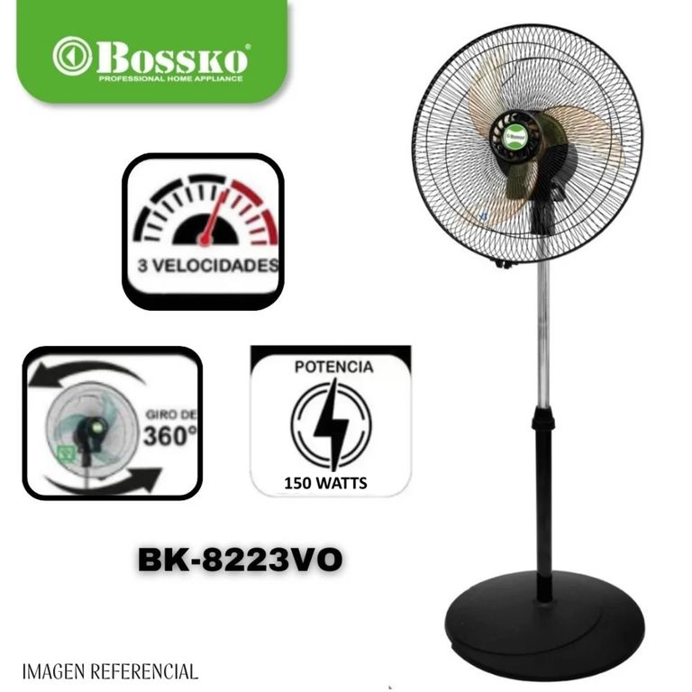 VENTILADOR BK-8223VO 150 W ORBITAL 16' 2 EN 1 CON ASPAS ACRÍLICAS – NARANJA