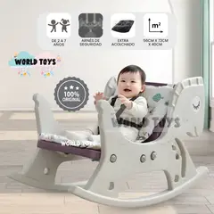 BABY - Silla Mecedora «PONNY BOO» Edición Especial Light Gray & Purple