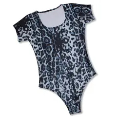 GENERICO - Body Mujer Manga Corta Animal Print Sublimado