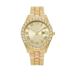 GENERICO - Reloj de Cuarzo con Incrustaciones de Brillantes