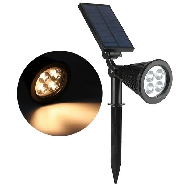Focos Solares 7LED Exteriores Luz LED Solar Iluminación Paisaje Impermeable Decoración de Jardín