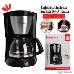 FINEZZA - Cafetera CK-670F 1.25 litros 1000 watts
