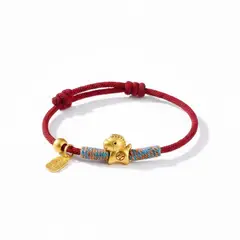 ESPIRAL ROJO - Pulsera Caballo de Fuego - Dorado