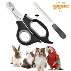 GENERICO - CORTAUÑAS TIJERA Y LIMA GATOS Y PERROS-MASCOTA PLOMO NUNBELL BORDE