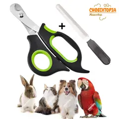 GENERICO - CORTAUÑAS TIJERA Y LIMA GATOS Y PERROS-MASCOTA VERDE NUNBELL BORDE