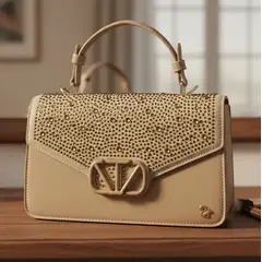 ARDILLA - Cartera morral de fiesta Roja pedreria