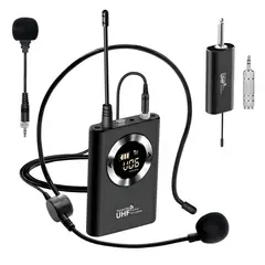 OEM - Micrófono Headset UHF Profesional para Parlantes y Amplificador Micrófono de Diadema Inalámbrico