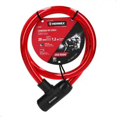 HERMEX - Cadena Cb-20 Candado Para Moto Espesor 20mm 12m