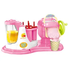 GENERICO - Estación 3 en 1 Rosa: Fábrica de Helados y Smoothies