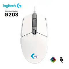 LOGITECH - Mouse G203 RGB LIGHTSYNC WHITE