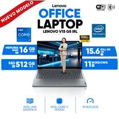 LENOVO - Laptop V15 G5 IRL, Core i7-13620H, 16GB DDR5, 512 GB SSD M.2, 15.6 FULL HD TN