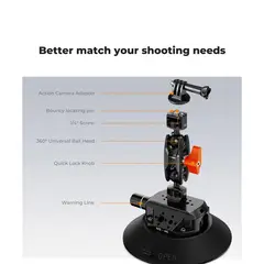 K&F CONCEPT - Soporte con Ventosa + Brazo Mágico MS-46