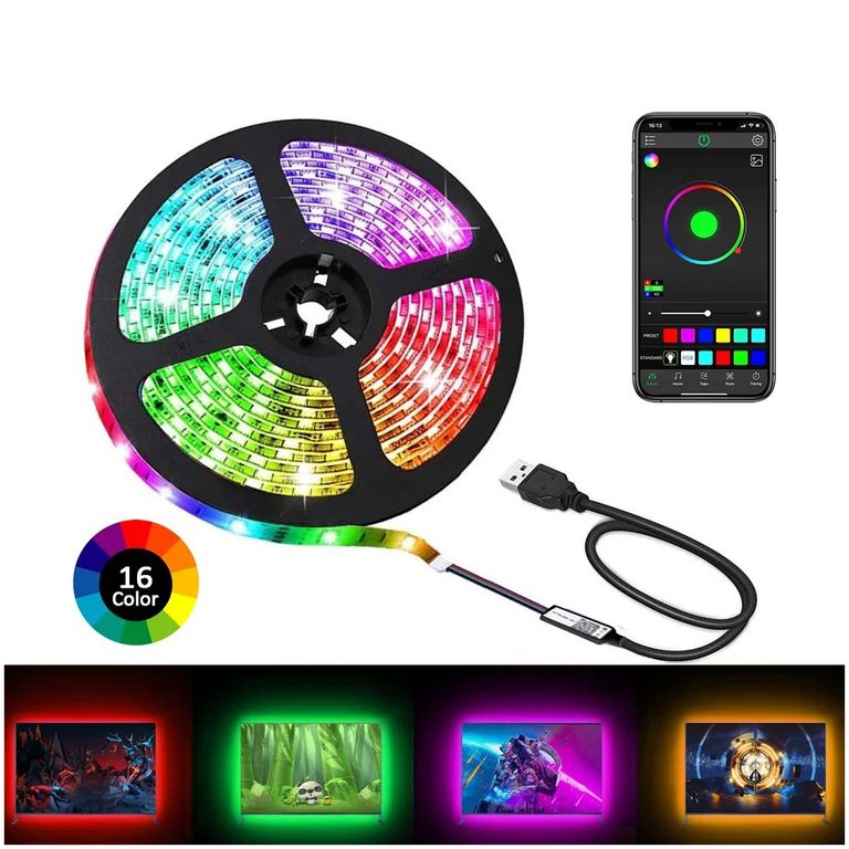 Luces Led RGB Multicolor De Fiesta 5 Metros Con Control Remoto