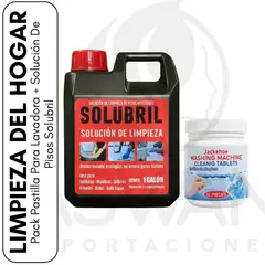 GENERICO - Pack Pastilla Para Lavadora + Solución De Pisos Solubril