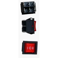 GENERICO - SWITCH PLUCES ROJO PARA VEHÍCULO