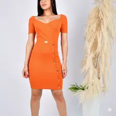 GENERICO - Vestido rip grueso mtva 515 23 color naranja