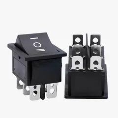 GENERICO - SWITCH ON-OFF 3 PINE PARA CARRO COLOR NEGRO