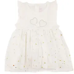 GENERICO - Vestido Corazones - Crema