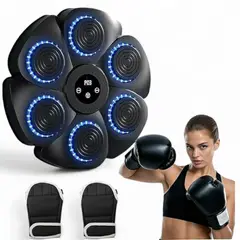 GENERICO - MAQUINA DE BOXEO BLUETOOTH 6 GOLPES MUSICAL LED CON GUANTES