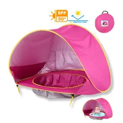 GENERICO - Carpa con Mini Piscina Fucsia UV UPF 50+ para Bebé Niña
