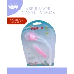 BABY - Aspirador nasal succionador de nariz limpiador nasal para bebé - MODELO MIMOS - COLOR ROSADO