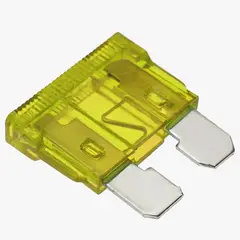 GENERICO - FUSIBLE COLOR AMARILLO PARA VEHÍCULO 20AMP DE 100 UNIDADES