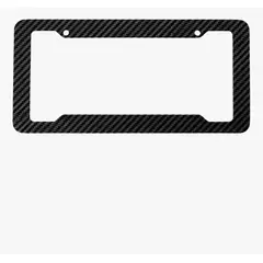 GENERICO - PORTAPLACA MODELO FIBRA DE CARBONO COLOR NEGRO