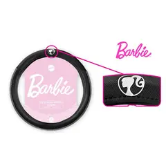 GENERICO - Forro Cubre Volante BARBIE Con Brillos Color Negro Con Logo
