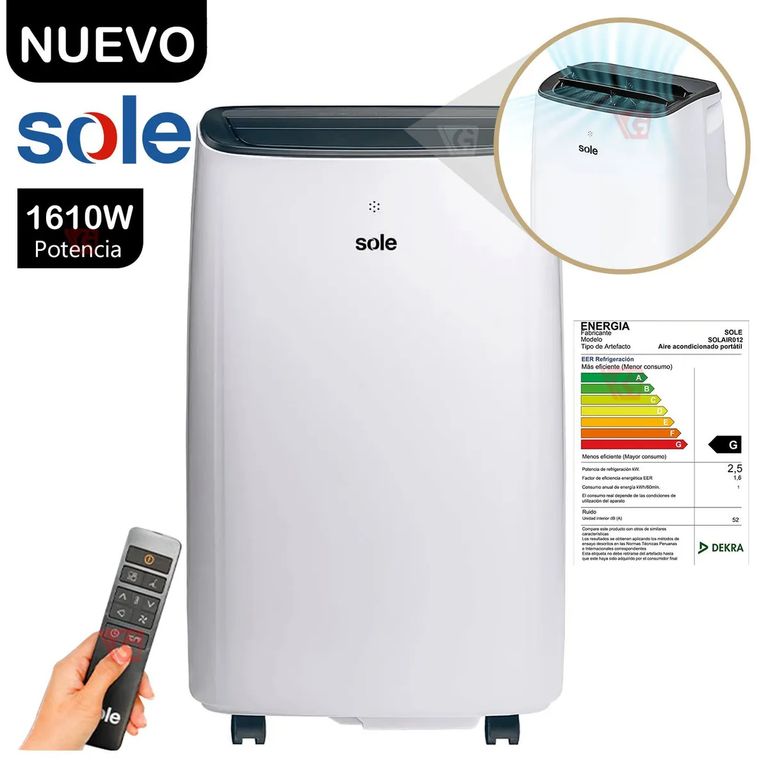Aire Acondicionado Portátil 12000 BTU Blanco SOLAIR012