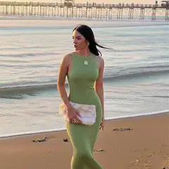 GENERICO - Vestido Hilo Translucido MCero 359-26 Color Verde