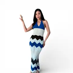 GENERICO - Vestido Mujer Aloja Maxi 359-28 Color Azulino