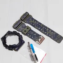 GENERICO - Correa Repuesto + Bisel para CASIO G-SHOCK GA100 - 110 - 120 - Camuflado