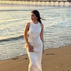 GENERICO - Vestido Hilo Translucido MCero 359-26 Color Blanco