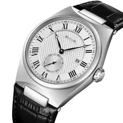 Skmei - Reloj 9390 Correa Cuero Números Romanos analogo
