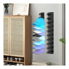 GENERICO - Colgador Gorras Gancho Adhesivos Organizador Para 40 Jockey