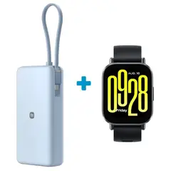 XIAOMI - Reloj Redmi Watch 5 Active Negro + Power Bank 67W 20,000 mAh